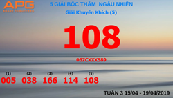 APG: Tổ chức buổi lễ quay thưởng tuần 03 (15/04 - 19/04) chương trình “QUYỀN LỢI VÀNG”