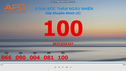 APG: Tổ chức buổi lễ quay thưởng tuần 02 (06/05 - 10/05) chương trình “QUYỀN LỢI VÀNG”