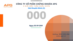 APG: Tổ chức quay thưởng tuần 05(26/08 - 01/09) chương trình “QUYỀN LỢI VÀNG”