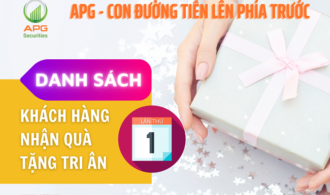 Thông báo kết quả từ ngày 05/11/2021 đến 30/11/2021 của chương trình "APG – Con đường tiến lên phía trước".