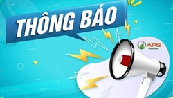 APG: Thông báo về ngày chốt danh sách để lấy ý kiến trái chủ theo yêu cầu của người sở hữu lớn trái phiếu DPJCH2224002