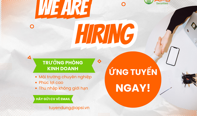 APG TUYỂN DỤNG TRƯỞNG PHÒNG KINH DOANH - HẠN NỘP CV 01/05/2024
